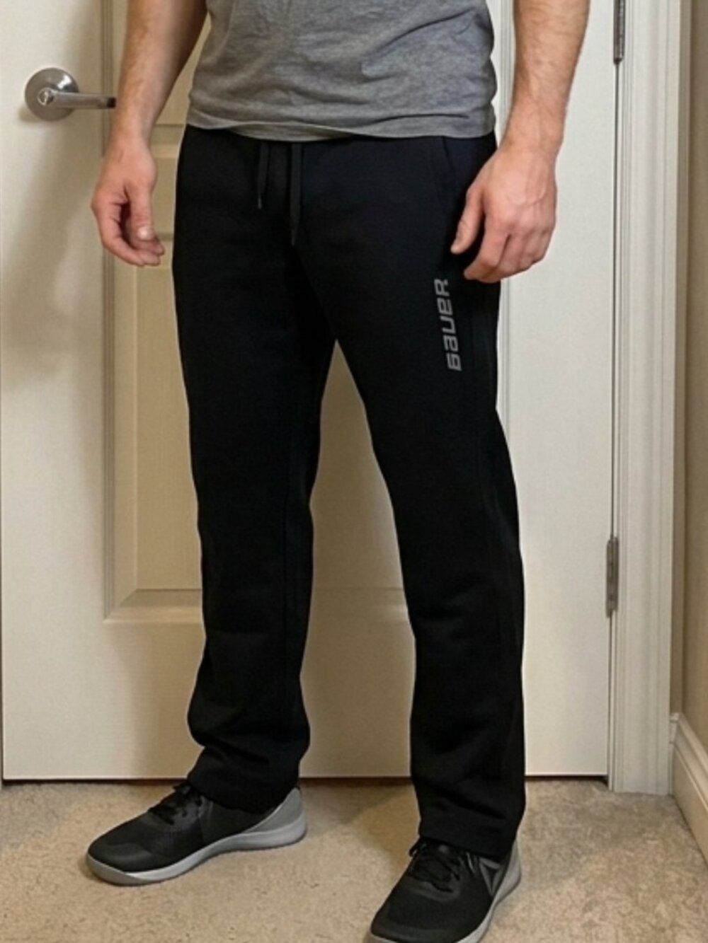 Bauer Men's Black Activewear Sweatpants Waist 32" Casual Unisex Cotton Blend